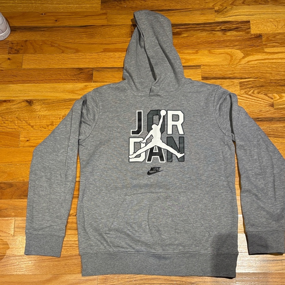 Nike Gray Hoodie with Jordan Logo
